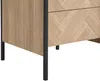 Vente-unique - TUMACO Bedside table Holz, Platte SchwarzBeige - B 40 cm x H 50 cm x L 40 cm Bild 4