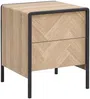 Vente-unique - TUMACO Bedside table Holz, Platte SchwarzBeige - B 40 cm x H 50 cm x L 40 cm Bild 2