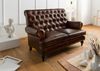 Sofa 2-Sitzer Echtleder 140x84x94 braun CHESTERFIELD #106 Bild 2