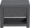 Vente-unique - DANIELE Bedside table SamtStoff Grau - B 35 cm x H 41 cm x L 50 cm Bild 4