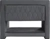 Vente-unique - DANIELE Bedside table SamtStoff Grau - B 35 cm x H 41 cm x L 50 cm Bild 2