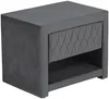 Vente-unique - DANIELE Bedside table SamtStoff Grau - B 35 cm x H 41 cm x L 50 cm Bild 1