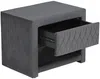 Vente-unique - DANIELE Bedside table SamtStoff Grau - B 35 cm x H 41 cm x L 50 cm Bild 3