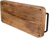 BigDean Serviertablett aus Mangoholz - 50 x 25 x 3 cm - Vintage Holz Tablett - UNIKAT - Holztablett mit Metall-Griffen - Küchentablett rechteckig Bild 4