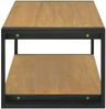 vidaXL Wand-Badregal, Massivholz Teak natur / schwarz, 110 x 45 x 35 cm Bild 3