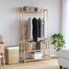 vidaXL Kleiderständer mit Ablagen 110x40x180 cm Bambus 4008925 Bild 2