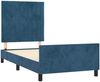 vidaXL Bettgestell ohne Matratze Dunkelblau 90x200 cm Samt 3125859 Bild 4