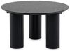 IDIMEX Couchtisch ESTER, Beistelltisch 70 cm mit zylinderförmigen Standfüßen Schwarz Bild 3