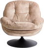 Drehsessel NOLVIK Samtstoff Sandbeige Bild 4