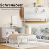 Merax Schrankbett mit Lattenrost, Wandklappbett, vertikales Doppelbett mit Lattenrost, Jugendbett, weiß, 140x200 cm Bild 2