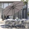 Sekey Sonnenschirm ø 200/270/300 cm Gartenschirm Rund, Marktschirm Knickbar, mit Kurbel, LxB: 300x300 cm, sonnenschirm 300cm, Neigungswinkel, für Balkon Garten, UV 50+ Bild 2
