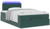 vidaXL Ottoman-Bett mit Matratze & LEDs Dunkelgrün 120x200 cm Samt 3312545 Bild 3