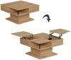Couchtisch Movira Goldkraft Eiche 80 x 45 cm mit Staufächern Vicco Bild 5
