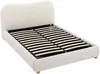 Vente-unique - VANARI Bett Stoff Weiß - B 215 cm x H 95 cm x L 161 cm Bild 3