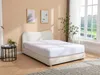 Vente-unique - VANARI Bett Stoff Weiß - B 215 cm x H 95 cm x L 161 cm Bild 1