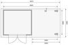Karibu 19mm Gartenhaus Askola 3 mit Anbau 2,40m unbehandelt nur Anbau Bild 3