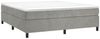 vidaXL Boxspringbett mit Matratze Hellgrau 200x200 cm Samt, Härtegrad: H2 [3144699] Bild 3
