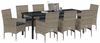 vidaXL Tisch- und Stuhlset mit Kissen 9 pcs Grau PE-Rattan 3379834 Bild 3