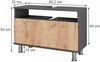 Waschbeckenunterschrank Fynn Anthrazit/Goldkraft Eiche 80.2 x 54 cm mit Schublade Vicco Bild 3