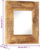 vidaXL Handgeschnitzter Spiegel 50x50x2,5 cm Massivholz Mango 321647 Bild 5