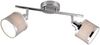 Deckenstrahler AROSA 2-flammig mit Stoffschirmen Grau, Breite 52cm Bild 2