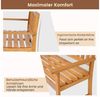 COSTWAY Gartenbank, 2 Sitzer, Akazienholz, bis 360kg, 110 x 56,5 x 86 cm Bild 3