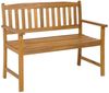 COSTWAY Gartenbank, 2 Sitzer, Akazienholz, bis 360kg, 110 x 56,5 x 86 cm Bild 5