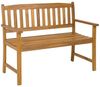 COSTWAY Gartenbank, 2 Sitzer, Akazienholz, bis 360kg, 110 x 56,5 x 86 cm Bild 4