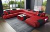 Sofa Dreams Wohnlandschaft Sofa Ledercouch Leder Rimini XXL U Form Ledersofa, Couch, mit LED, wahlweise mit Bettfunktion als Schlafsofa, Designersofa Bild 5