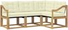 vidaXL Outdoor-Sofagarnitur mit Kissen 4 pcs Weiß und Creme 3389436 Bild 2