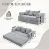 Modulares 2-Sitzer Sofa B 200 x T 94 x H 67 cm aus Cordstoff in Hellgrau Bild 5
