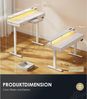 Elektrischer Schreibtisch 140cm Höhenverstellbar Schubladen Monitorständer LED Bild 3