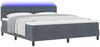 vidaXL LED Boxspringbett mit Matratze Dunkelgrau 180 x 200 cm Samt 3342603 Bild 3