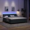 vidaXL LED Boxspringbett mit Matratze Dunkelgrau 180 x 200 cm Samt 3342603 Bild 5