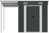 vidaXL Gartenhaus mit Schleppdach Anthrazit 277x107x181 cm Stahl 364526 Bild 3