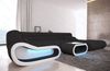 Wohnlandschaft Stoff Concept mit LED - Strukturstoff - Schwarz-Weiß - Rechts Bild 5