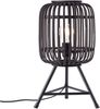 Brilliant Leuchten No. 93775-76 Woodrow Tischleuchte holz dunkel schwarz E27 Bild 5