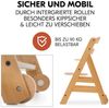 Hauck Hochstuhl Alpha Move - Natur, Holz Babystuhl ab 6 Monaten mit Rollen, Essbrett, Sitzkissen & Teller Bild 4