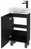 STAMAR Waschbeckenunterschrank Badmöbel Standschrank 40 cm mit Waschbecken Schwarz Armatur Unterschrank stehend Keramik Siphon Set schmal schwarz Sigma Bild 1