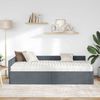 vidaXL Eckbettgestell mit Matratze Sonstiges 2 pcs Grau Samt 3393645 Bild 3