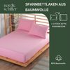 Nordic Schiller Spannbettlaken Spannbettlaken-Set aus 100 % Baumwolle, Ranforce-Stoff, Unifarben, Hypoallergen Bild 4