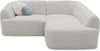 DOMO. collection Ecksofa 100 026, kleine Couch in L-Form, mit Taschenfederkern, organische Form, Sofa, Polsterecke, Eckcouch, Polstergarnitur 216 x 196 x 76 cm (BxTxH), silber Bild 5