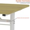 Schreibtisch höhenverstellbar,H 90 x T 80 x B 60cm, Holz/Metall, manuell per Kurbel, kompakt für Homeoffice Bild 5