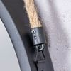 Levandeo® Wandspiegel, Spiegel 30cm Rund Schwarz Metall Jute Wandspiegel Flurspiegel Bild 3