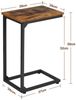 AMHANCIBLE Beistelltisch Laptop-Tisch & Couchtisch 2er Set, für Wohnzimmer & Schlafzimmer (2-St), C-förmig, zum Unterschieben unter Sofa/Bett, mit Metallgestell Bild 2