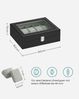 SONGMICS Uhrenbox mit 10 Fächern, Uhrenkasten mit Glasdeckel, Uhrenkoffer mit Herausnehmbaren Uhrenkissen, SAMT-Innenfutter, Metallverschluss, aus PU, Schwarz JWB010BK, Grau, 25,4 x 7,8 x 20,2 cm Bild 5