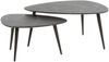 KAWOLA Couchtisch PARANA Set 2-tlg. Holz schwarz dreieckig 40 x 44 x 80 cm Bild 3