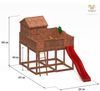 Fungoo Spielhaus "My Space XL", teak,inkl. Rutsche, Haus mit Holzdach und Steuerrad Bild 3