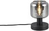 Kleine LED Tischleuchte mit Glasschirm Chrom bedampft, Höhe 18cm Bild 2