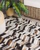Teppich Kuhfell braun / weiß 140x200 cm Patchwork Kurzflor AKYELE Bild 3